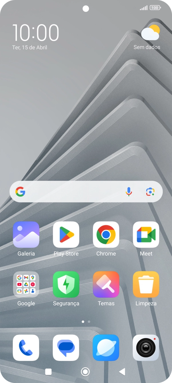 Prima o ícone de chamada.