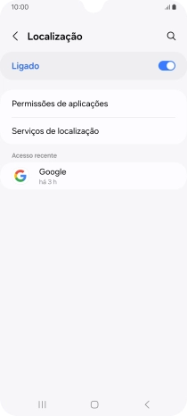 Prima Permissões de aplicações.