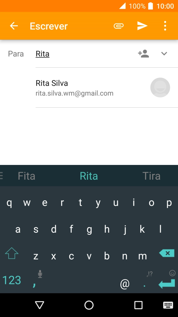 Prima o contacto pretendido.