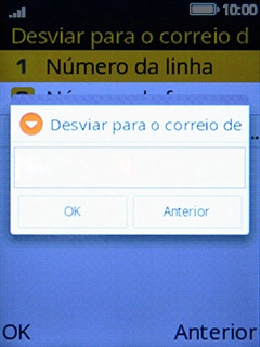 Introduza 123 e prima a tecla de seleção esquerda.