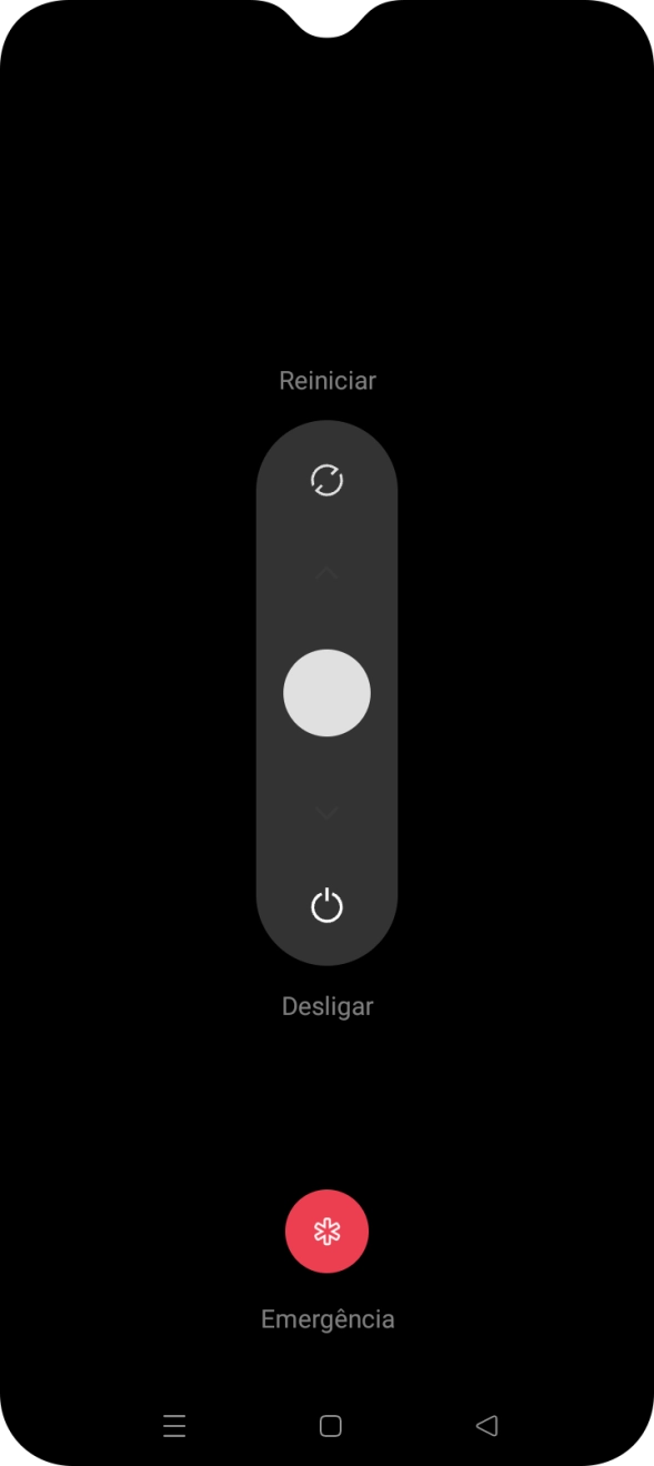Prima o círculo e arraste-o para baixo.