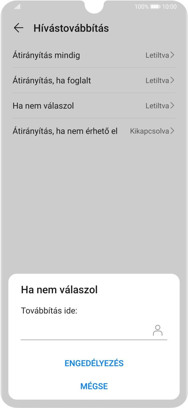 Írd be a +36709090999 számot, és válaszd az ENGEDÉLYEZÉS lehetőséget.