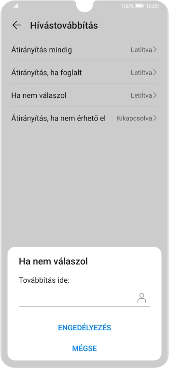 Írd be a +36709090999 számot, és válaszd az ENGEDÉLYEZÉS lehetőséget.