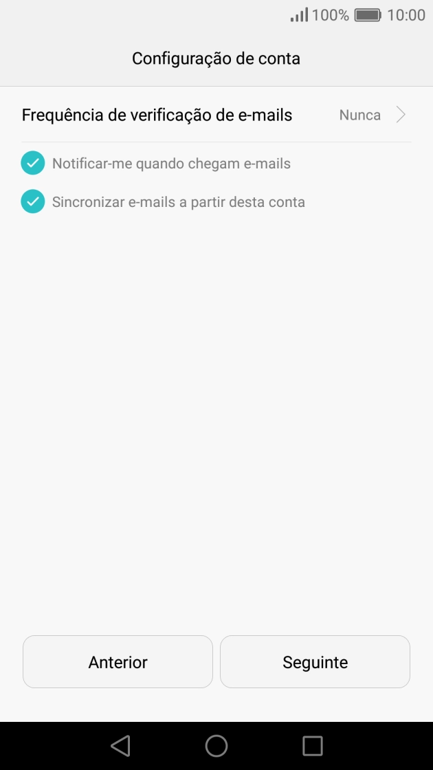 Prima Frequência de verificação de e-mails.