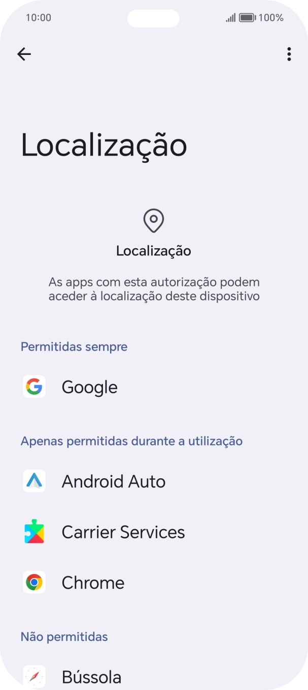 Prima a app pretendida.
