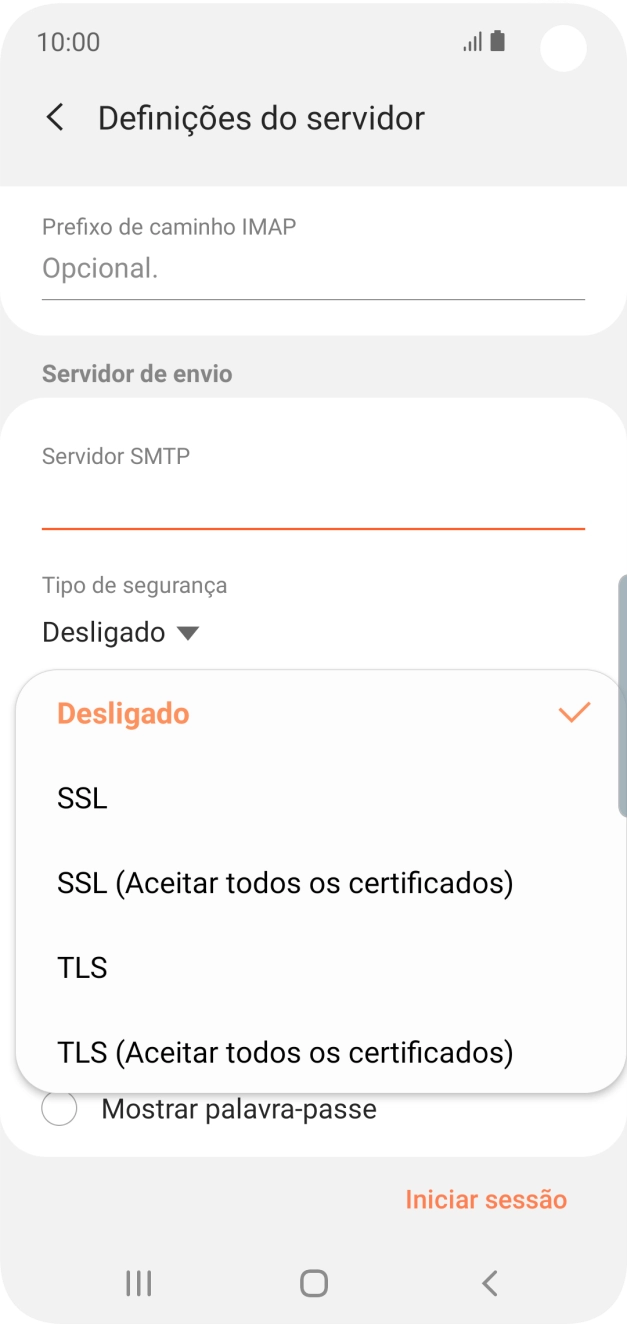 Prima TLS para ativar a função.