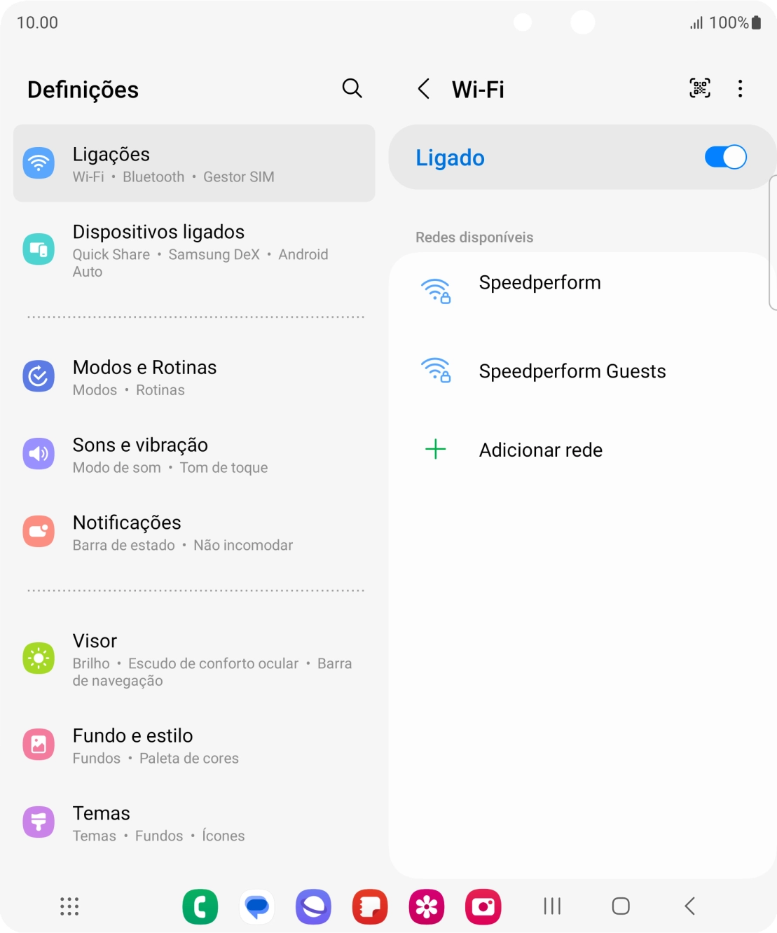 Prima o ícone de menu.