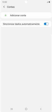 Prima Adicionar conta.