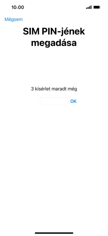 Amennyiben a SIM-kártyád zárolva van, írd be a PIN-kódodat, és válaszd az OK lehetőséget.