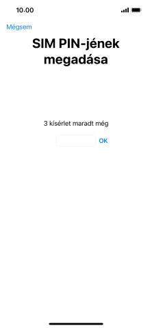 Amennyiben a SIM-kártyád zárolva van, írd be a PIN-kódodat, és válaszd az OK lehetőséget.