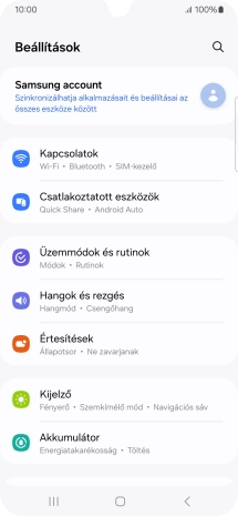 Válaszd a Kapcsolatok lehetőséget.