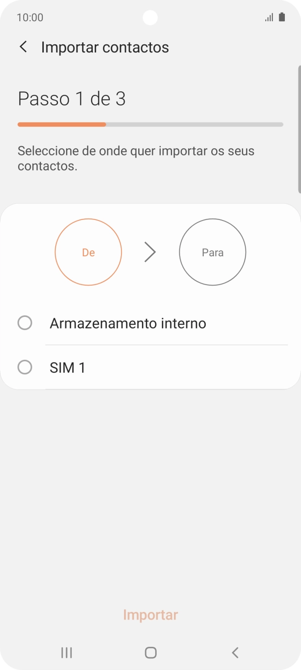 Prima o nome do cartão SIM.