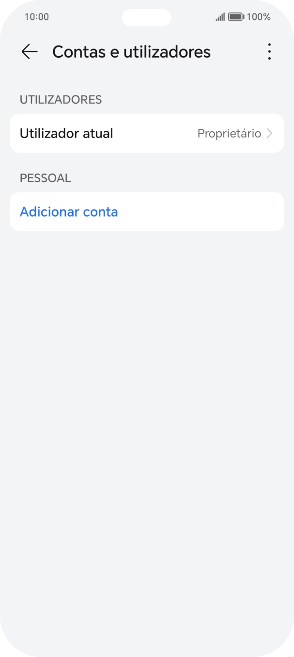 Prima Adicionar conta.