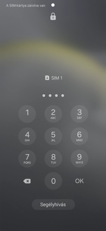 Amennyiben a telefon kéri, írd be a PIN-kódodat, és válaszd az OK lehetőséget.