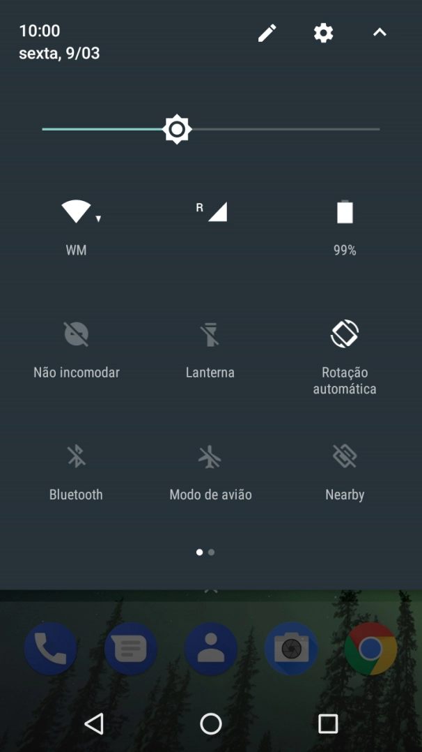 Prima o ícone de definições.