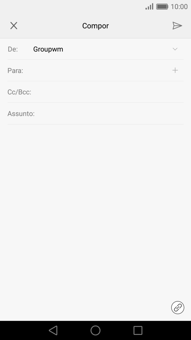 Prima Para e introduza as primeiras letras do nome do destinatário.