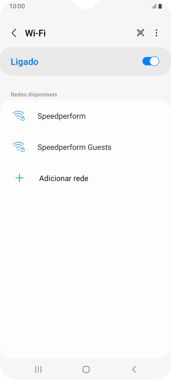 Prima o ícone de menu.