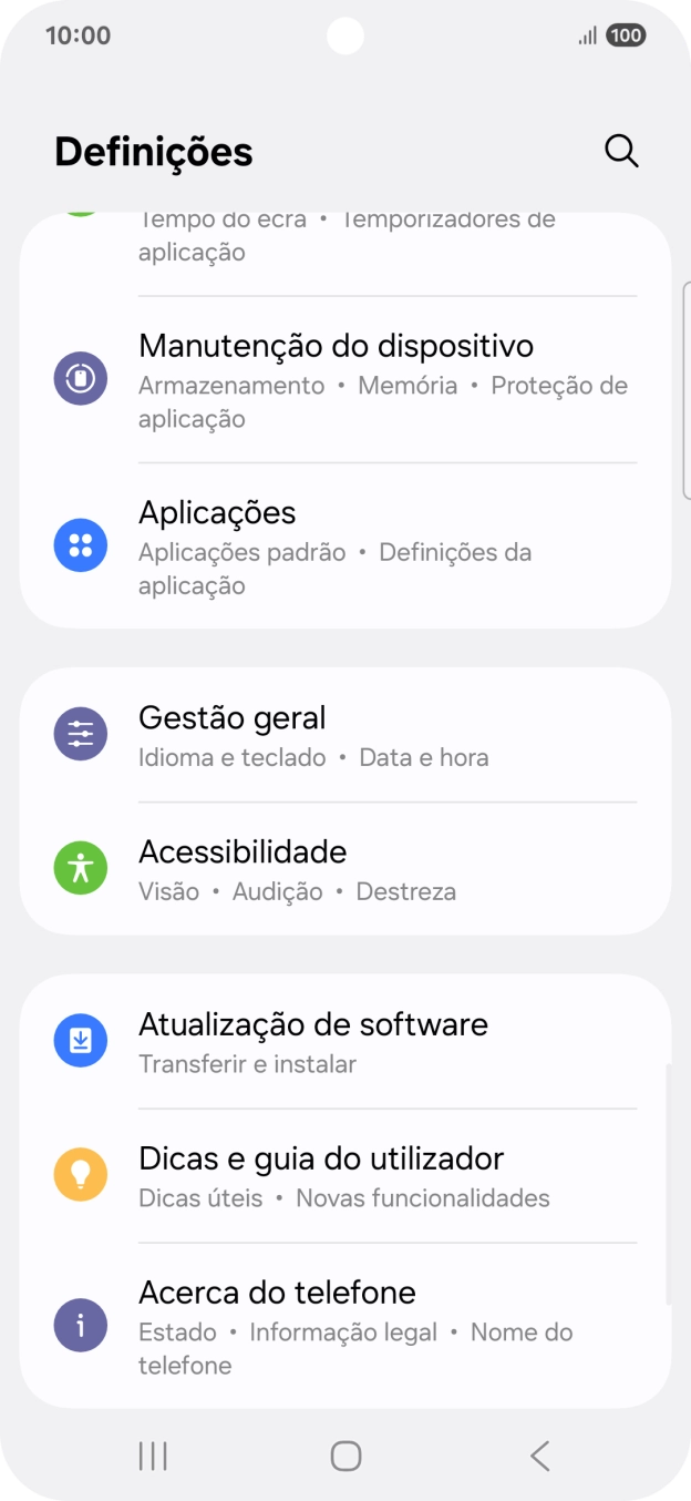 Prima Atualização do software.