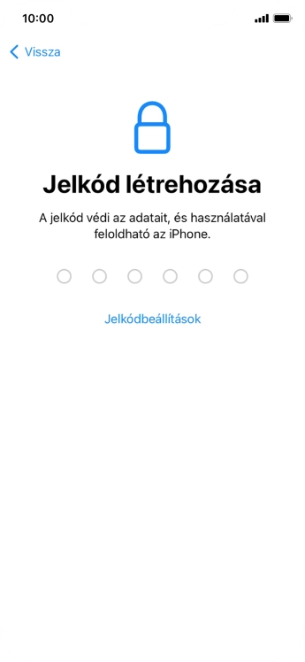 Válaszd a Jelkódbeállítások lehetőséget.