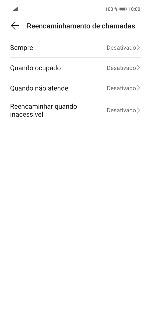 Prima o tipo de desvio pretendido.