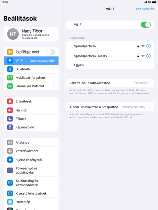 Kattints a kívánt Wi-Fi hálózatra, és írd be a Wi-Fi hálózathoz tartózó jelszót.