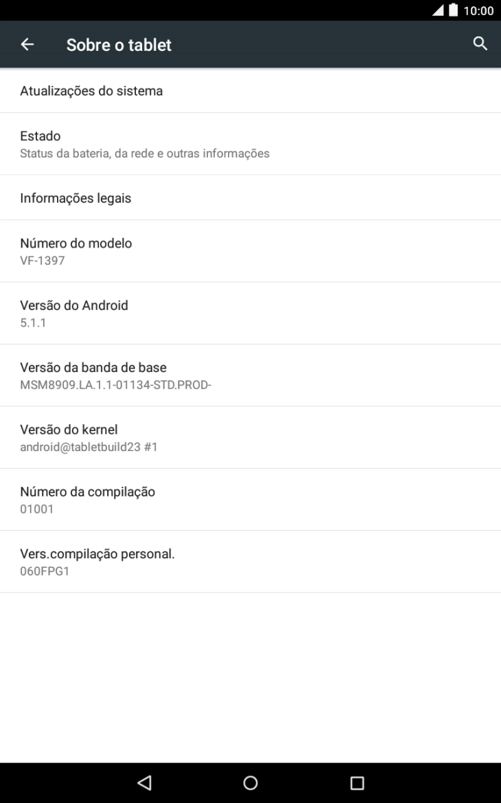 Prima Atualizações do sistema.