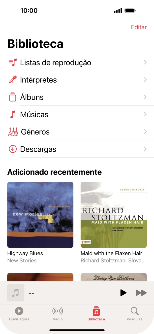 Prima Listas de reprodução.