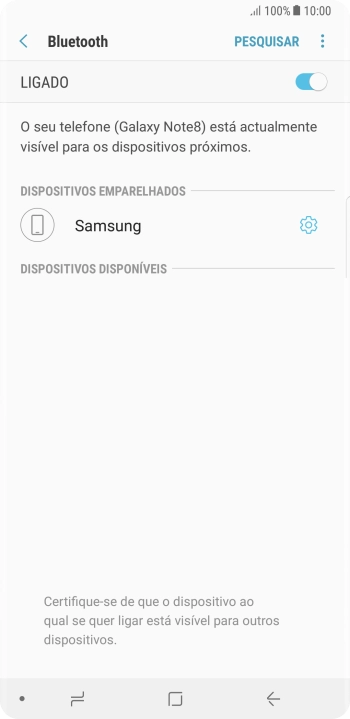 Prima a tecla de início para terminar e voltar ao ecrã inicial.