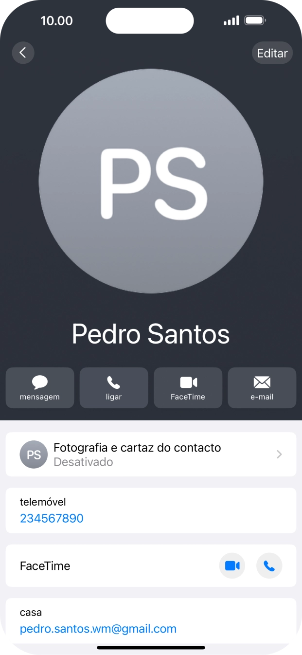 Prima Fotografia e cartaz do contacto.