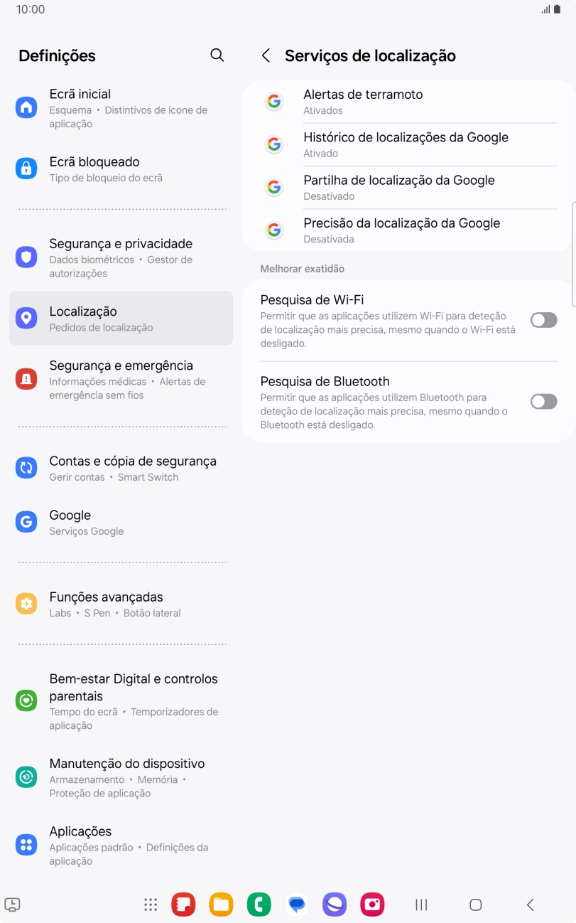 Prima Precisão da localização da Google.