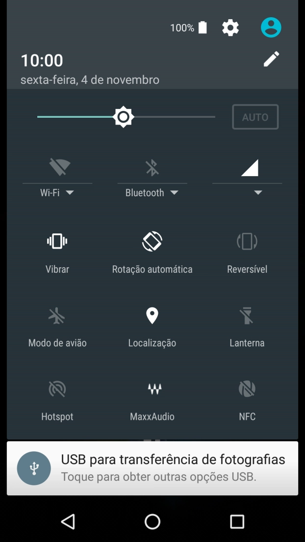 Prima o ícone de definições.