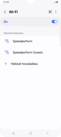 Válaszd ki a kívánt Wi-Fi hálózatot.