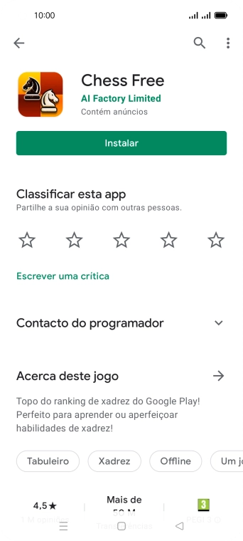 Prima a tecla de início para terminar e voltar ao ecrã inicial.