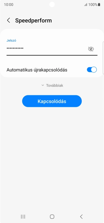 Írd be a Wi-Fi hálózatodhoz tartózó jelszót, és válaszd a Kapcsolódás lehetőséget.
