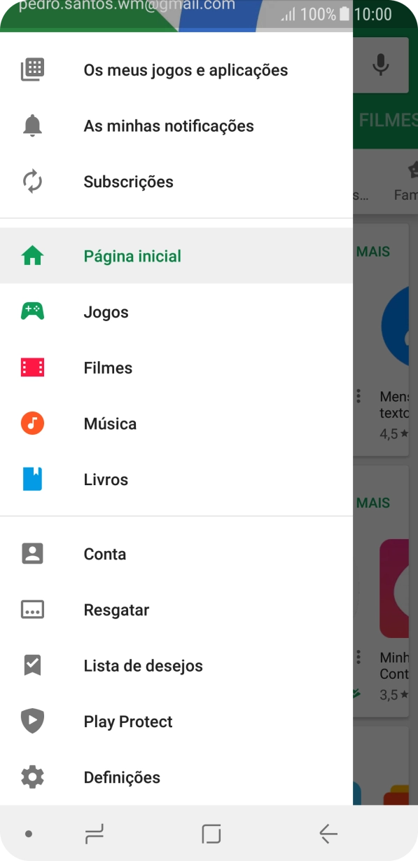 Prima Os meus jogos e aplicações.