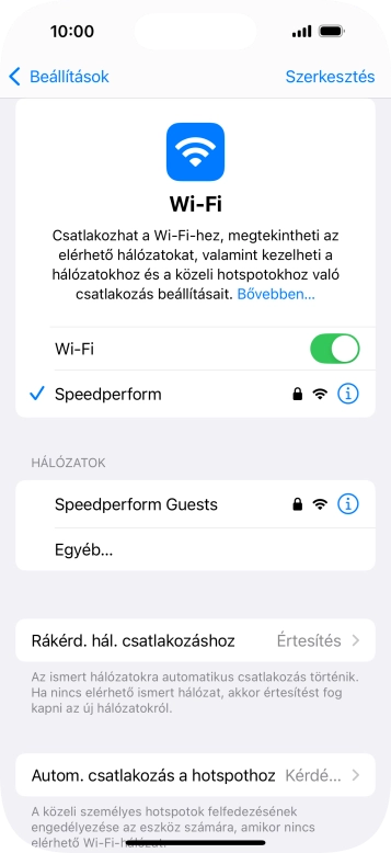Húzd az ujjad felfelé a kijelző aljáról, hogy visszatérj a kezdőképernyőhöz.