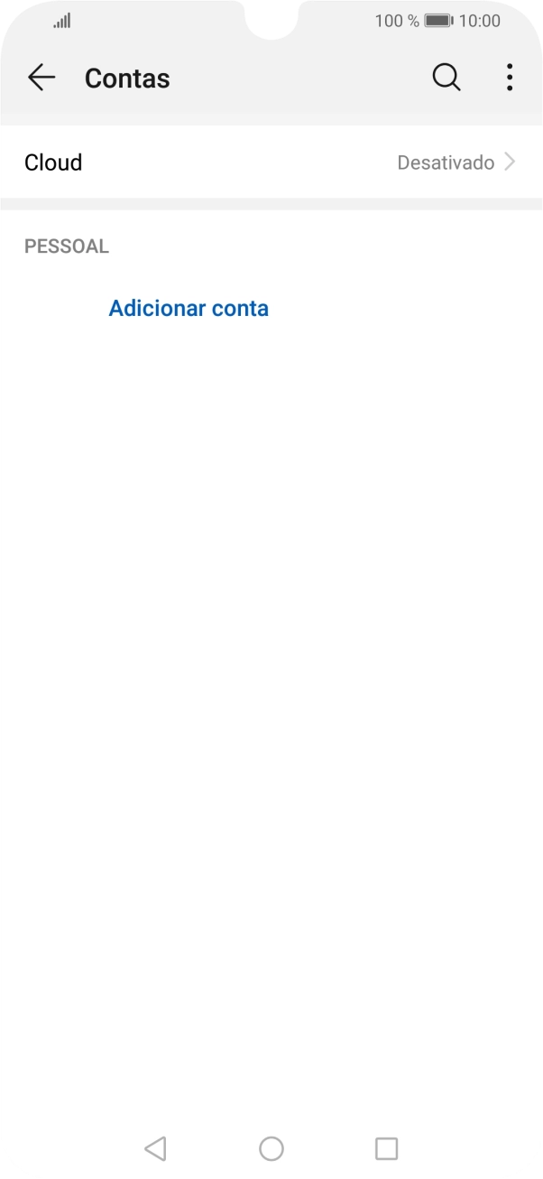 Prima Adicionar conta.