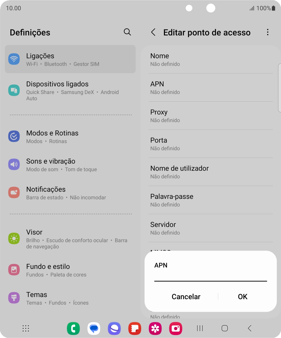 Introduza net2.vodafone.pt e prima OK.
