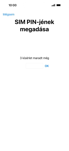 Amennyiben a SIM-kártyád zárolva van, írd be a PIN-kódodat, és válaszd az OK lehetőséget.