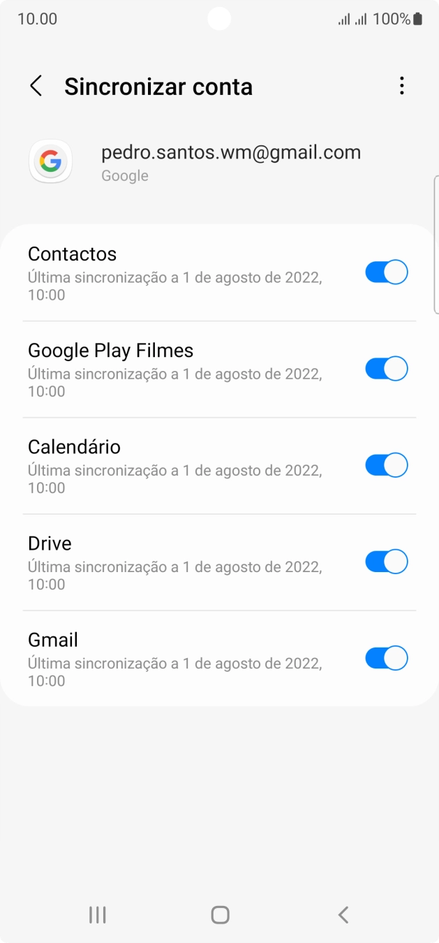 Prima a tecla de início para terminar e voltar ao ecrã inicial.
