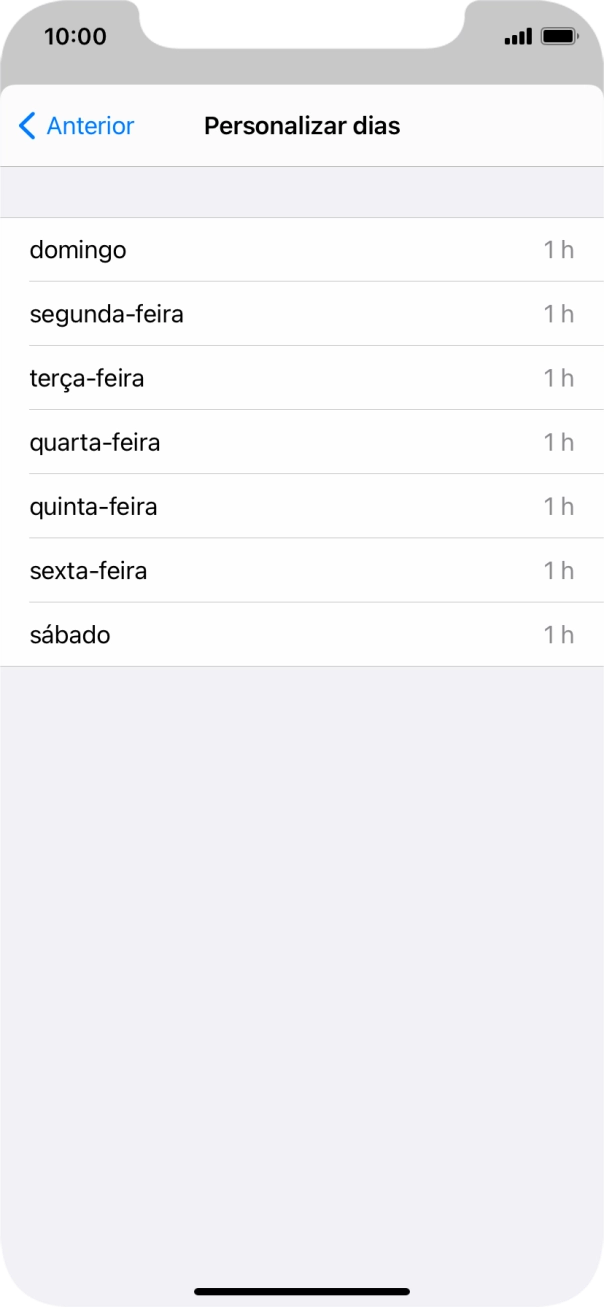 Prima os dias pretendidos.