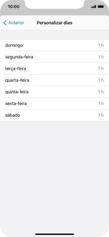 Prima os dias pretendidos.