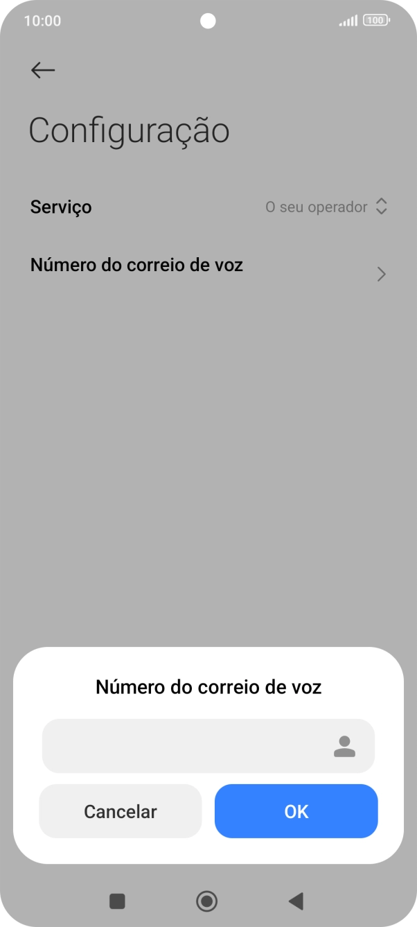 Introduza 123 e prima OK.