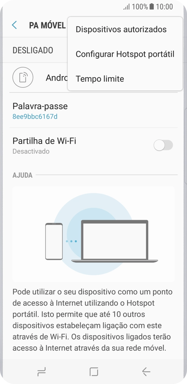 Prima Configurar Hotspot portátil.
