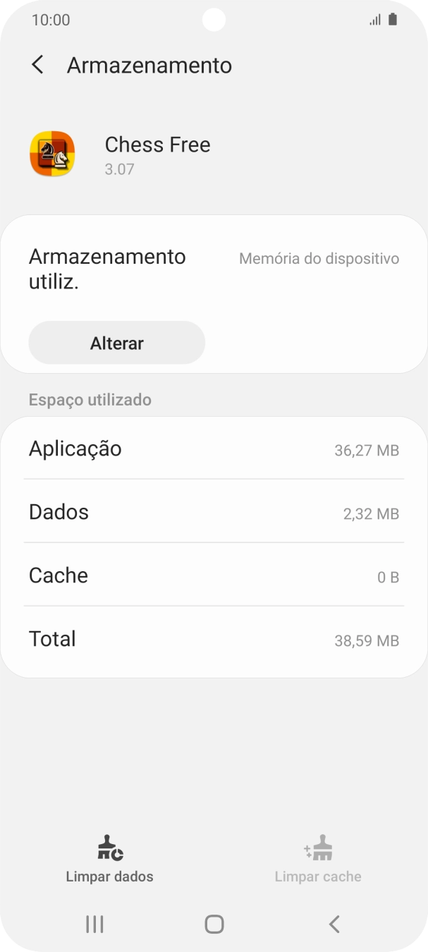 Prima a tecla de início para terminar e voltar ao ecrã inicial.