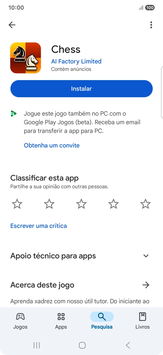 Prima a tecla de início para terminar e voltar ao ecrã inicial.