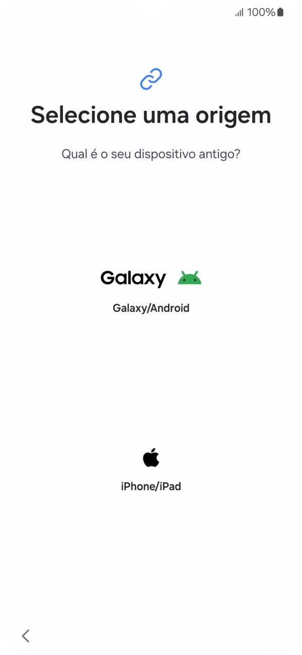 Prima a definição pretendida e siga as indicações no ecrã para transferir conteúdo de outro telefone.