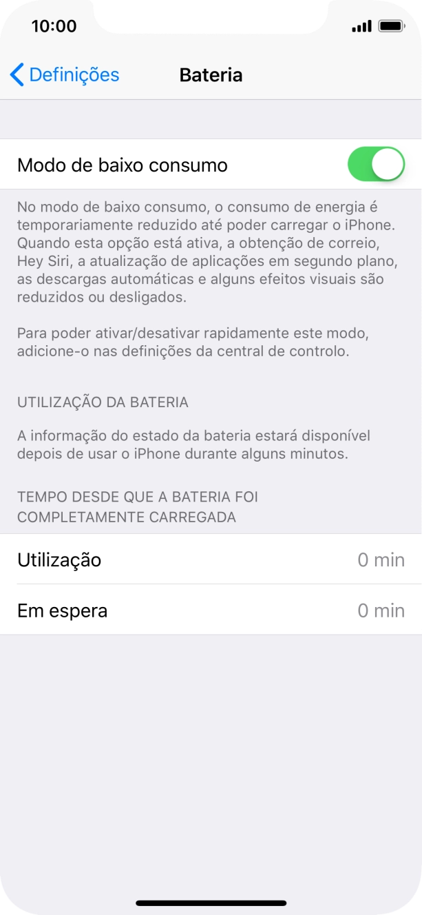 Para voltar ao ecrã inicial, deslize o dedo de baixo para cima a partir da base do ecrã.