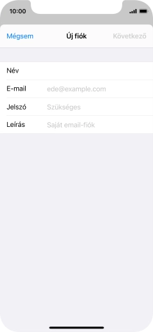 Kattints az E-mail mezőre, és írd be az e-mail címedet.