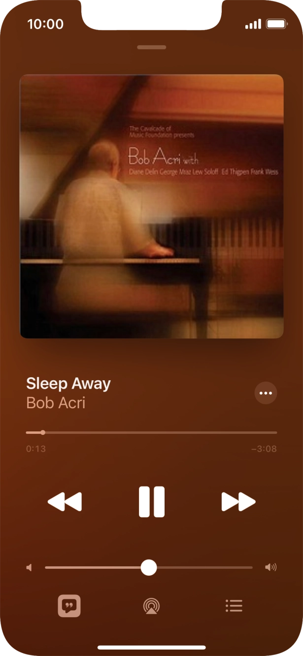 Prima a seta para a direita para ir para o ficheiro de música seguinte.